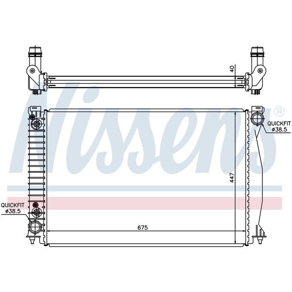 Nissen Nissens Radiator, 60328 60328 - main